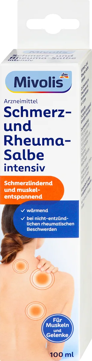 MIVOLIS Schmerz- und Rheuma-Salbe intensiv, schmerzlindernd, wärmend, 100ml