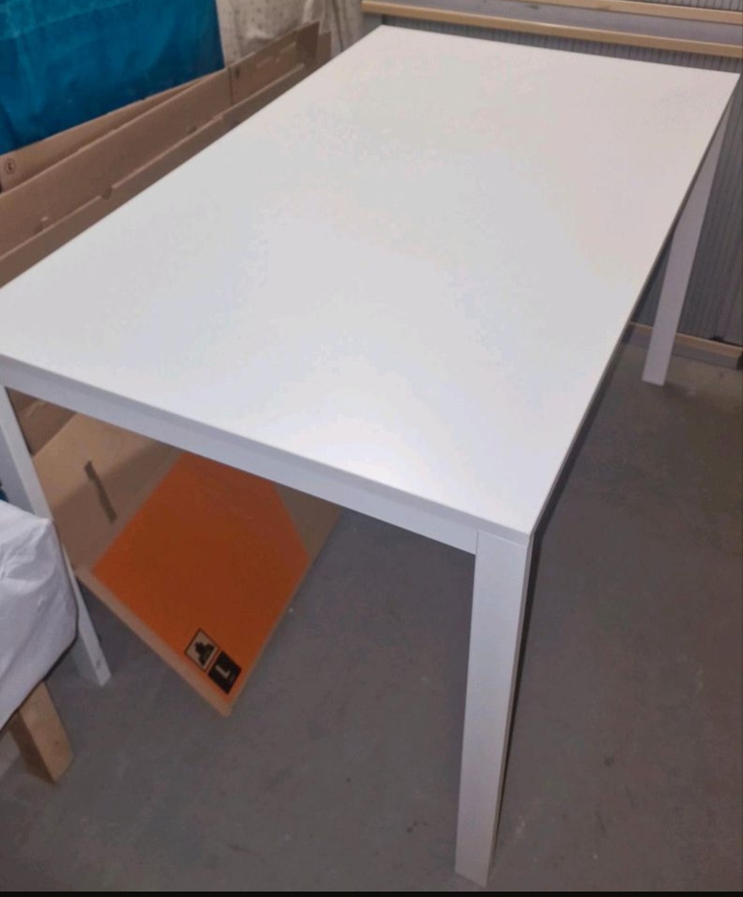 Weißer Tisch 125x75 cm Esstisch Küchentisch  Schreibtisch modern